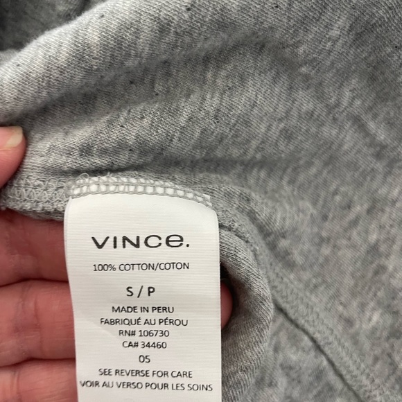 Vince gray double textured long sleeve top - Picture 6 of 7